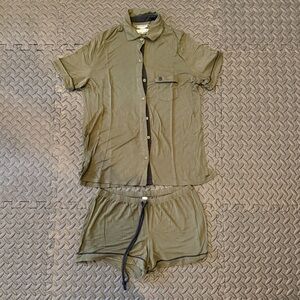 Victoria's Secret Forest Green PJ Short Set